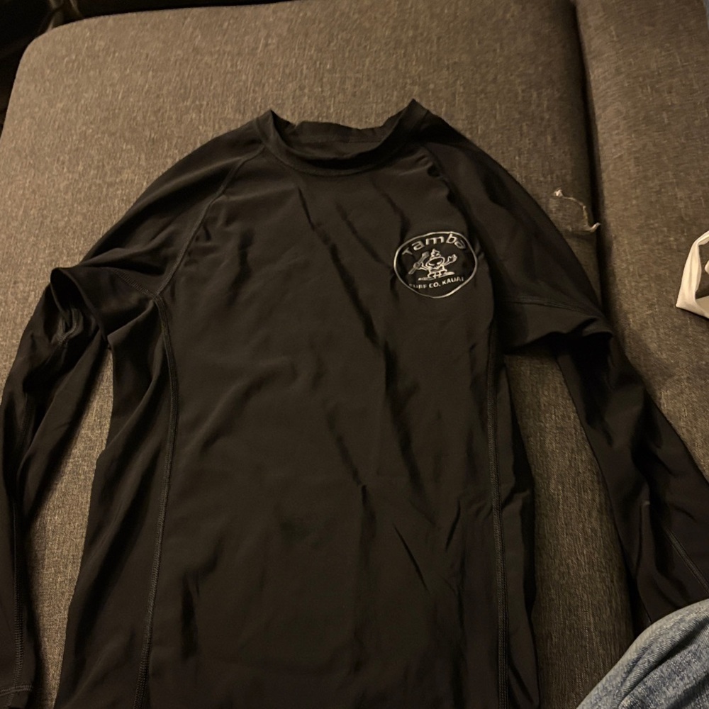 Black Long Sleeve Swim Coverup